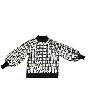 Black and White Graphic Sweater